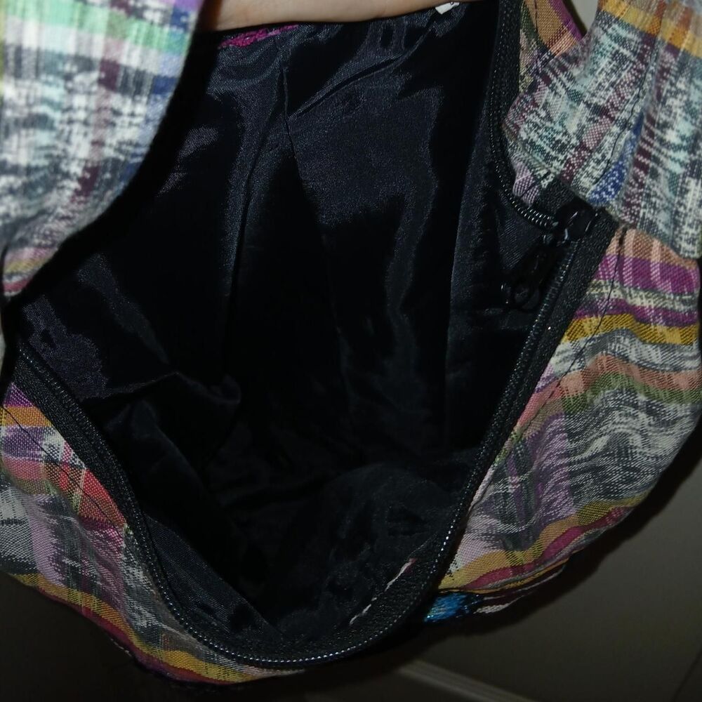 Boho multicolor plaid patchwork embroidered bird … - image 8